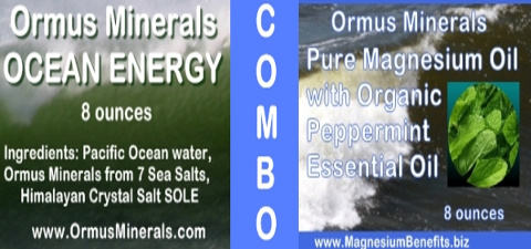 Ormus Minerals Ocean Energy and PURE Magnesium Oil with Organic Peppermint