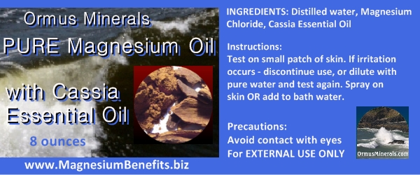 Ormus Minerals PURE Magnesium Oil with Cassia Oil