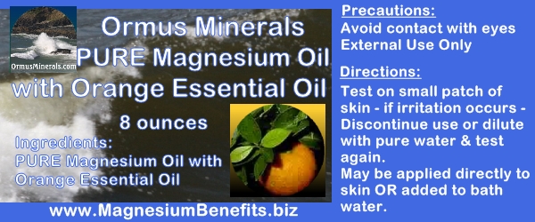 Ormus Minerals PURE Magnesium Oil with Orange Oil
