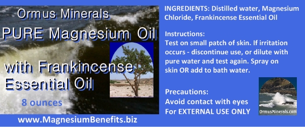 Ormus Minerals PURE MAGNESIUM OILwith Frankincense Oil