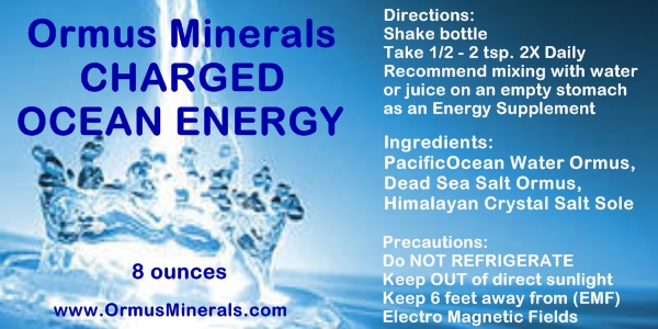 Ormus Minerals Charged Energy